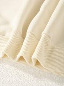 SHEIN Teen Girl Letter Graphic Hoodie & Camo Print Sweatpants - Multicolor - View 6