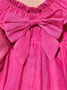 SHEIN Baby Girl Ruffle Trim Dress - Pink - View 5