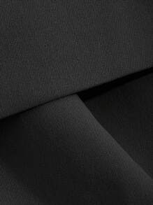 DAZY Solid Belted Vest Jacket - Black - View 3