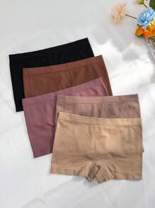 Women's Casual Sporty Knitted Fabric Print Multicolor Boyshorts - Multicolor - View 2