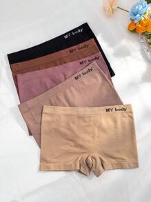 Women's Casual Sporty Knitted Fabric Print Multicolor Boyshorts - Multicolor - View 6