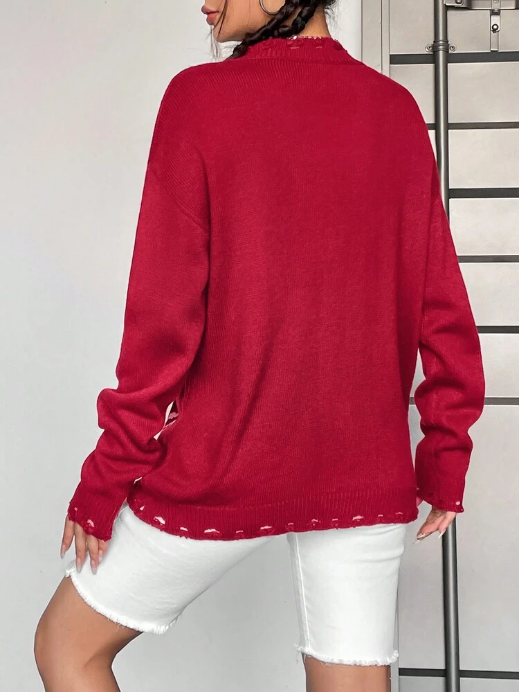Butterfly Pattern Button Up Cardigan