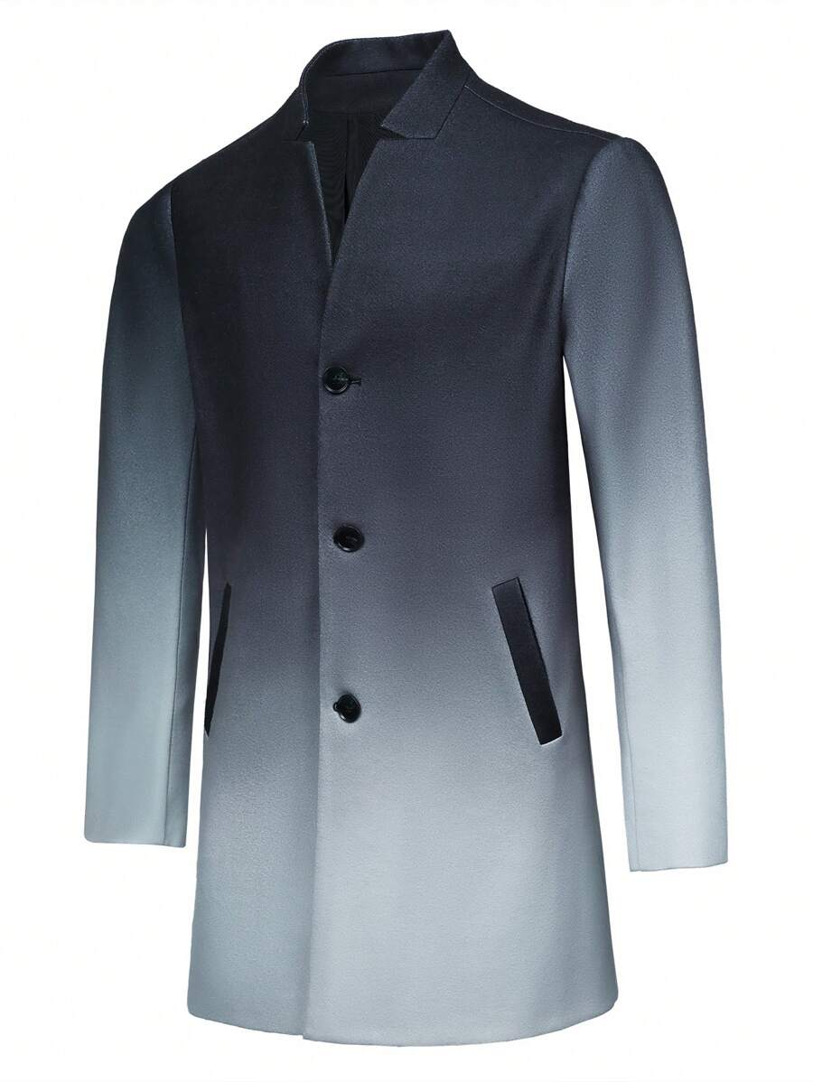 Manfinity Homme Men Ombre Button Front Overcoat - Multicolor - View 1