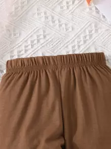 SHEIN Vintaside Kids Đứa bé gái 3pcs In hoa Quần thể thao - Nhiều màu - Xem 4