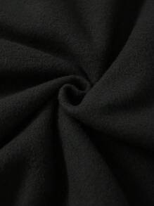 INAWLY Áo nỉ tay rớt in hình khẩu hiệu, thích hợp cho lễ tốt nghiệp mùa đông, tựu trường, lễ tốt nghiệp, giáo viên nữ, áo len chui đầu mùa thu đông. - màu đen - Xem 3