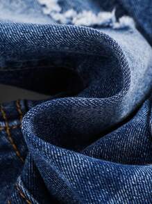 SHEIN Baby Boy Ripped Roll Hem Jeans