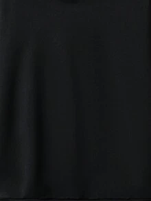 SHEIN 青少年男孩字母和卡通图案落肩卫衣 - 黑色 - 查看 4