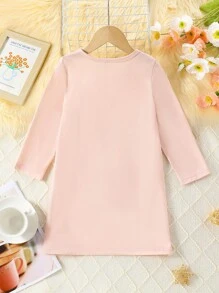 女童（小）家居服 - 粉色 - 查看 2