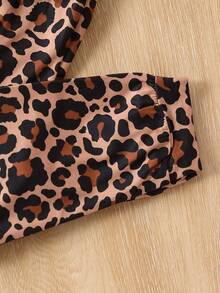 Young Girl Leopard Print Hoodie & Leggings