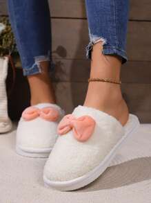 蝴蝶結室內拖鞋適合女士,秋天&冬天,防滑&濃烈香調,情侶風格,時尚&舒適家居拖鞋適合女士 - 彩色 - 查看 2