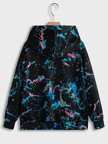 SHEIN Essnce Phản chiếu In Splash Ink Hoodie - Nhiều màu - Xem 2