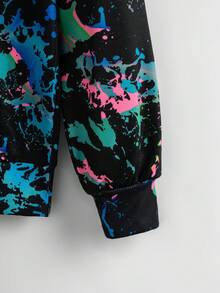 SHEIN Essnce Phản chiếu In Splash Ink Hoodie - Nhiều màu - Xem 4