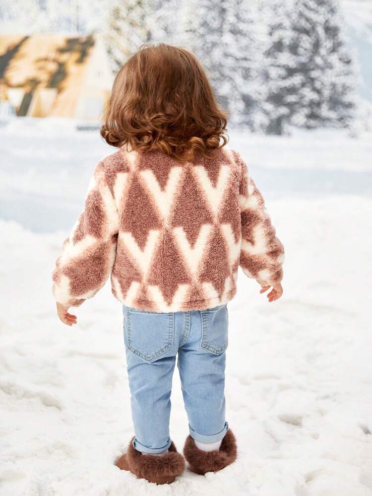 Baby Girl Tie Dye Teddy Jacket