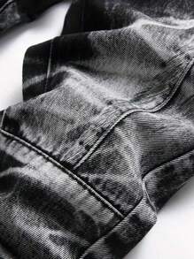 Teen Boy Graphic Print Jeans - Black and White - View 4