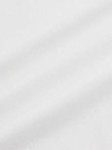 SHEIN EZwear In Giáng sinh Áo phông Crop - trắng - Xem 3