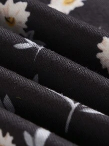 Soleia In hoa Ditsy tay áo lá sen Đầm - Nhiều màu - Xem 5