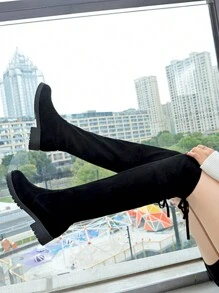 秋冬女过膝靴,过膝靴女靴新款靴子修身短靴高筒靴细跟防水台过膝靴,性感