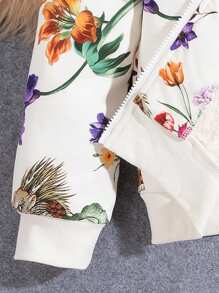 SHEIN Dragon Pattern Plush Lined Mother And Daughter Matching Set, Sold Separately (available In 3 Sets) - White - View 8