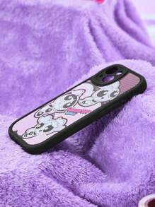 The Powerpuff Girls | ROMWE 1pc Letter Cartoon Graphic TPU Phone Case Compatible With IPhone - Black - View 4