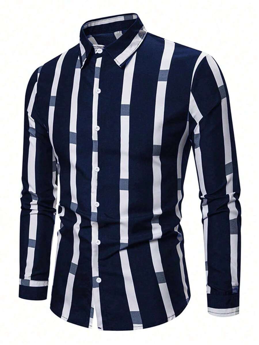 Uomo Camicia a righe