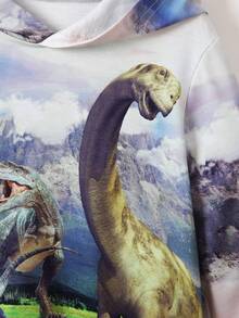 SHEIN 小男孩恐龙印花卫衣 - 彩色 - 查看 4