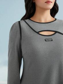 Mulvari Plus Robe Découpé À Liseré Contrastant
