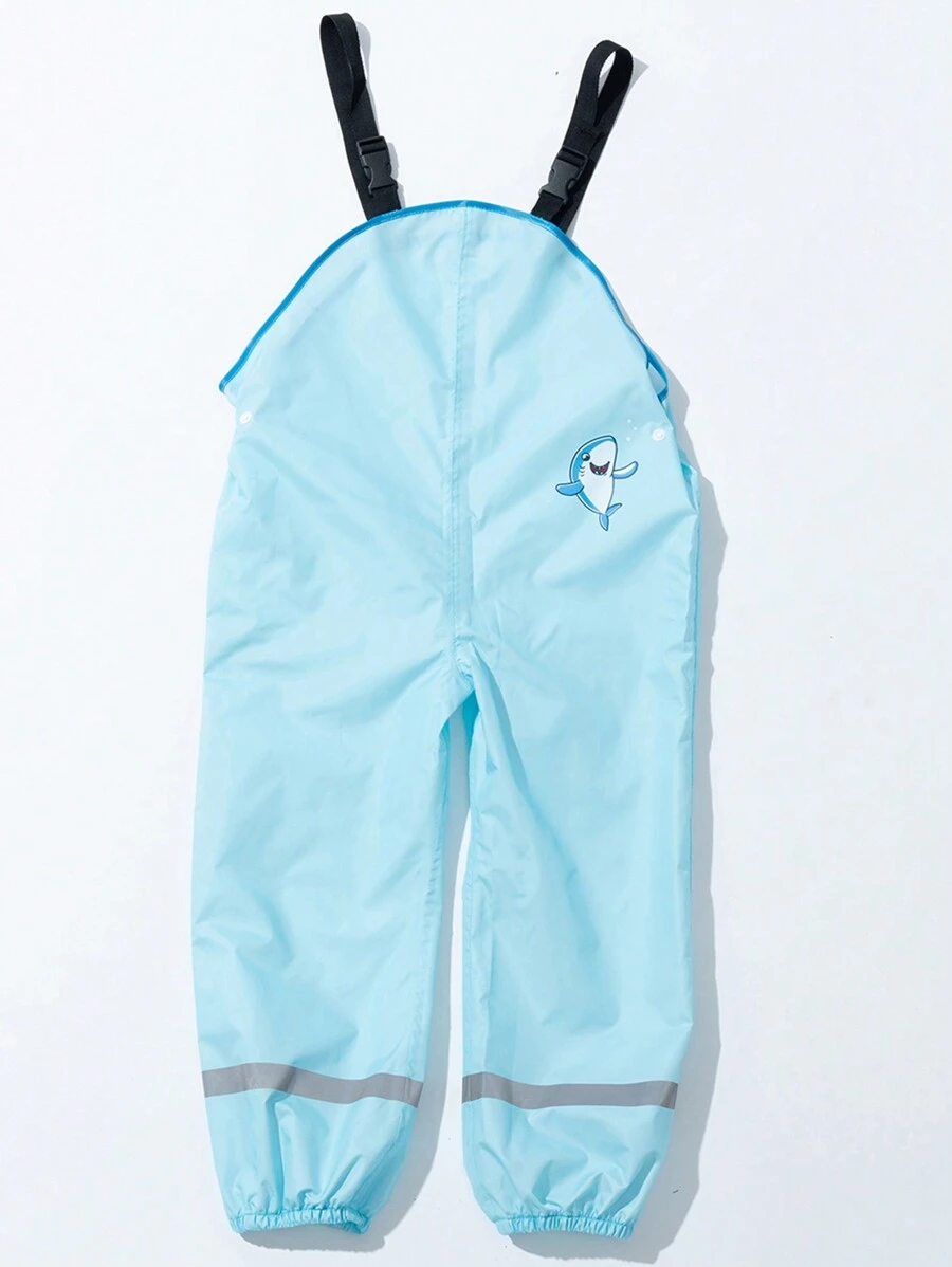 Children's Shark Rain Pants - Blue - View 1