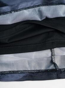 Sweetra Tie Dye Mesh Skirt Maxi Women Outfit