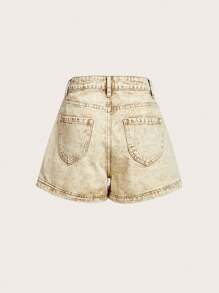 SHEIN BAE 有蓋口袋牛仔短褲