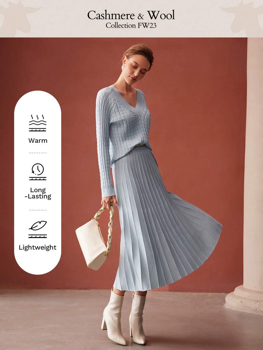 MOTF PREMIUM WOOL-BLEND CABLE KNIT SWEATER