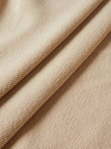 SHEIN LUNE 大碼花卉圖案和青蛙印花落肩袖運動衫 - 卡其色 - 查看 6