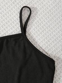 SHEIN 女大童格紋印花翻蓋口袋襯衫&吊帶連體褲 - 彩色 - 查看 5