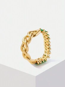 MOTF PREMIUM Khối Zirconia  Chuỗi Nhẫn - màu xanh lá - Xem 5