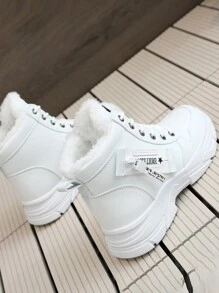 Women's 2024 Thick Sole Short Boots, Warm Thermal Lined, Fashionable Platform Casual Shoes