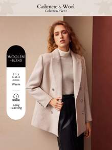 MOTF PREMIUM WOOL-BLEND BLAZER - Apricot - View 2