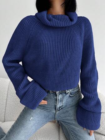 SHEIN Pull À Col Cheminée Et Manches Raglan