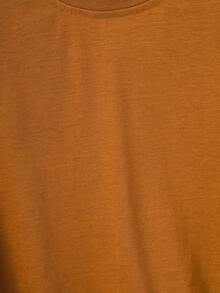 SHEIN EZwear Book & Letter Graphic Tee - Brown - View 8