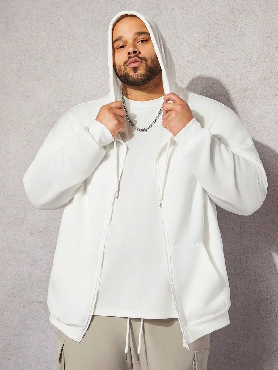 Manfinity RebelGame Nam Plus Dây kéo Dây rút Hoodie - Nhiều màu - Xem 1