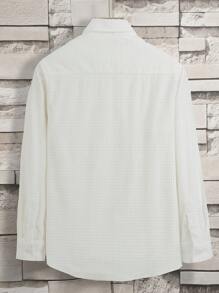 Manfinity Homme Men 1pc Solid Pocket Patched Shacket - White - View 2