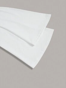 SHEIN EZwear Hơn Chất rắn Scoop Cổ Áo thun - trắng - Xem 3