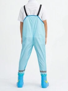 Children's Shark Rain Pants - Blue - View 6