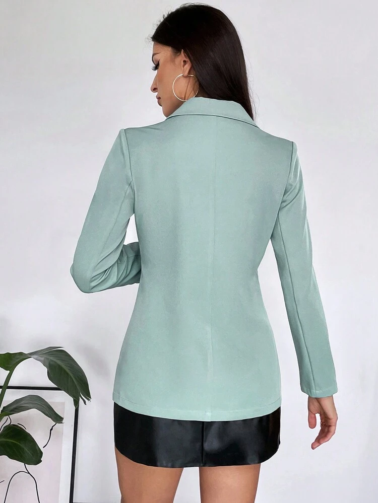 Twist Front Solid Blazer