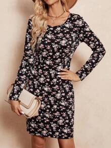 SHEIN Clasi 印花緊身洋裝 - 彩色 - 查看 1