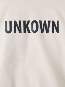 RueChic Tween Boy Letter Graphic Contrast Tape Hoodie - White - View 5