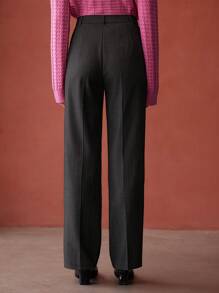 MOTF PREMIUM Viscose-Blend Quần tây - Xám - Xem 7