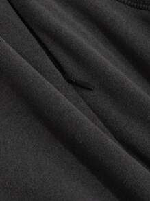 DAZY Women's Brushed Long Sleeve Fitted Casual Half-Zip T-Shirt, Street Style, Autumn/Winter - Grey - View 8