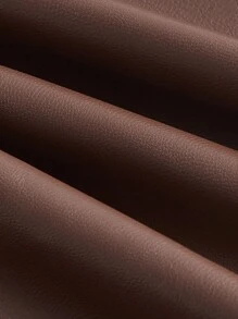 SHEIN MOD 女士纯色阔腿裤休闲日常穿着 - 棕色 - 查看 4