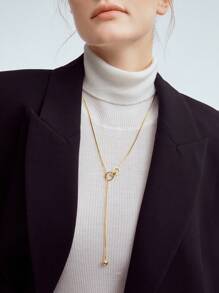 MOTF PREMIUM Jersey dorado círculo colgante con cadena - Amarillo Oro - Ver 1