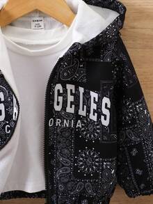 男嬰佩斯利絲巾圖案拉鏈開襟連帽夾克不帶T恤 - 彩色 - 查看 3