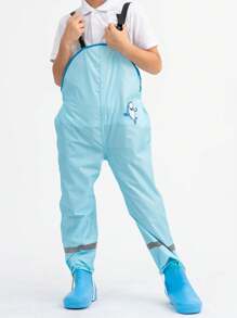 Children's Shark Rain Pants - Blue - View 4